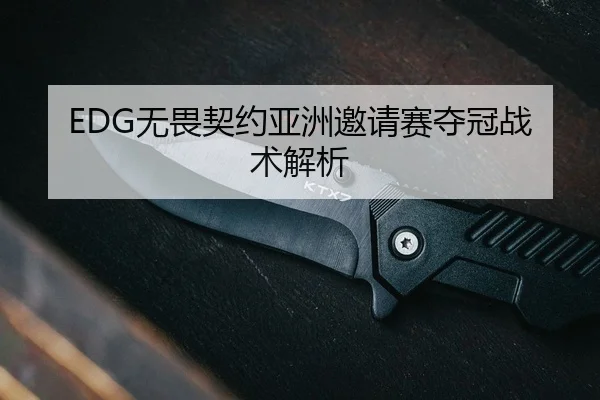EDG无畏契约亚洲邀请赛夺冠战术解析